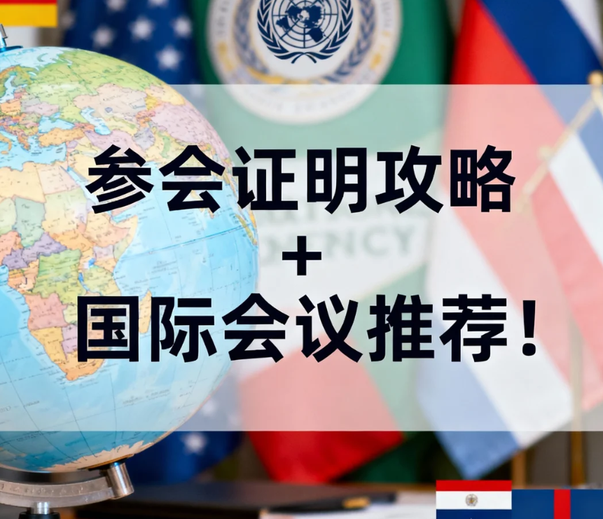 参会证明攻略 + 国际会议推荐！从申请技巧到会议筛选，学术人